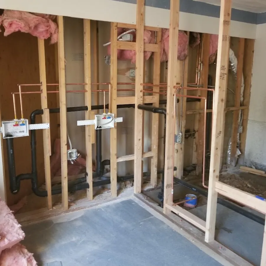 Copper pipe rough-in and plumbing installation in Artesia